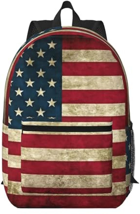 Pidgazdfgv Bandiera Americana 17 Pollice Laptop Zaino Scuola Affari Volo Approvato Weekend Bagagli Manica Donne Uomini