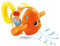 VTech Jouet de Bain - Léon P'tit Poisson à Chansons - Version FR, Orange, Taille Unique