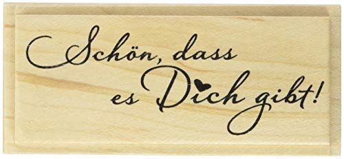 Knorr Prandell 211800310 Knorr prandell 211800310 Stempel aus Holz (Allgemein) Motivgröße 8 x 3,1 cm, Motiv: Schön, dass es Dich gibt