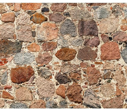 murando - Fototapete Steinwand 300x210 cm - Foto Tapete Schlafzimmer Wohnzimmer Moderne Vliestapete XXL Wandtapete Motivtapeten Bildtapete 3d Effekt Wand Dekoration - Steine Steinoptik 3D Effekt