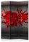 murando Raumteiler 3D Optik Foto Paravent 135x172 cm einseitig auf Vlies-Leinwand Bedruckt Trennwand Spanische Wand Sichtschutz Raumtrenner rot grau a-A-0186-z-b