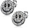 1 Paar Damen Ohrstecker Ohrringe Edelstahl Emoji Zirkonia Kristalle Autiga® silber