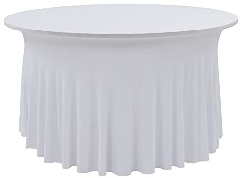 vidaXL 2X Stretch Tischhusse Weiß 180x74cm Stretchhusse Tischdecke Tisch Husse