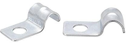 sourcing map 20 Stk. EMT Ein Loch Lochrohrbandrippe Schlauchklemme Rohrschelle Verzinkt Stahl Befestigungselement 6mm ID