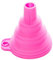 Imbuto pieghevole in gel di silicone, approvato dalla FDA, per trasferimento di liquidi e polveri (1 pezzo, rosa)