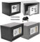 Klein Elektronik Safe Tresor mit zahlenschloss und 2 Notschlüssel Wasserdichte Sicherheitsbox Wandtresor 23 x 17 x 17 cm, 4,6 l, Schwarz