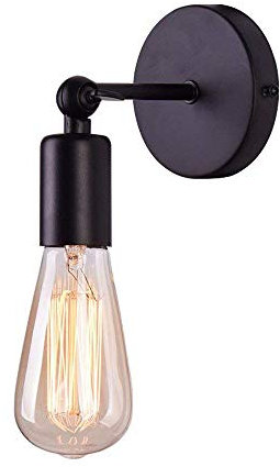 Mengjay Lighting Vintage Up/Down Wall Light Industrial Antique Wall Lamp Fitting Fixtures,Wall Sconce Edison Lamp for Kitchen, Hall, Dining Room, Bedroom,Bar, Restaurants, Coffee Shop (Black)