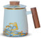 DISDADA Tasse a The avec Infuseur et Couvercle Motif Porcelaine Grand Mug avec Infuseur et hanse 500ml pour Café Ou Feuilles De Thé, pour La Maison Bureau Dans (Color : Natural waves)