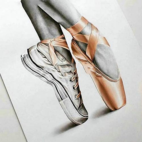 QYQY 5D iamond Gemälde Mosaik Ballettschuhe Bild von Strass Kreuzstich Home Decor Full Square Diamond Stickmuster(11.8x15.8inch)