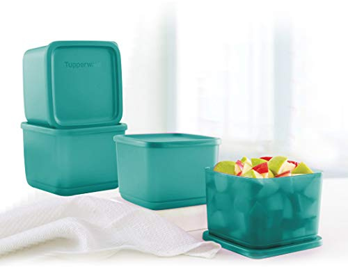Tupperware 11156461 Lot de 4 récipients en plastique avec couvercle Vert 1000 ml
