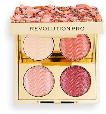 Revolution Pro, Ultimate, Eye Quad, Palette di ombretti, Quartz Crush, 4 tonalità, 3,2 g