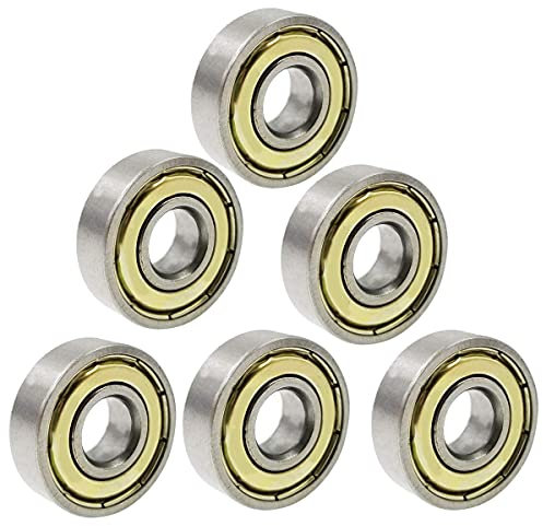 TAIANJI Kugellager 10mm x 30mm x 9mm Double Shielded Rillenkugellager Metall Kugellager für 3D drucker, Skateboard Roller Inline Skates etc(6 Stück)