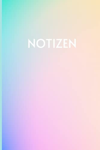 NOTIZBUCH: Notizbuch 120 Seiten liniert 6x9 Zoll Pastell