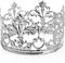 Chengcaifengye Large Vintage Silver Crown Cake Topper, Happy Birthday Topper Party Decor, Decoration Baby for Boys Girls, Deco Parties Weddings diameter 5.15 in height 2.28