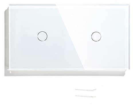 Interrupteur Tactile Double 1 Gang 1 Way Dimmer Touch Touch Switch Switch Panneau Panneau Panneau Touch Capteur Dimmable Interrupteur Mural Intelligent (Color : White)