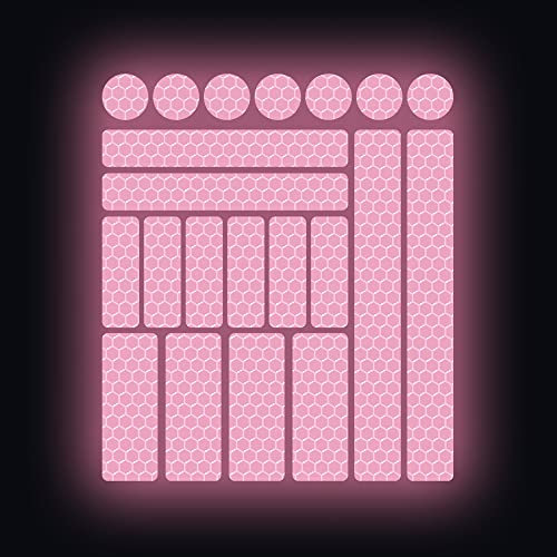 Vesvory Lot de 21 autocollants réfléchissants imperméables pour voiture, vélo, protection cadre de voiture, moto, vélo, casque et scooter (rose)