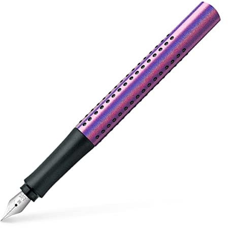 Faber-Castell 140840 - Füller Grip Edition Glam, Federbreite M, violet, 1 Stück