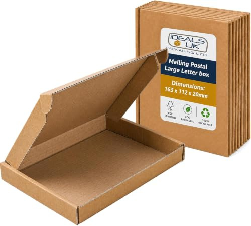 iDEALS UK PACKAGING C6 PiP Large Letter Postal Boxes 163 x 112 x 20mm (1000)