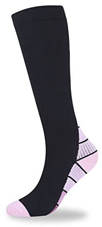 DOCEN Sport-Kompressionssocken, Kompressionssocken, Reitsocken für Männer und Frauen, Pulver, L/XL_Gradient Kompressions-Kniestrümpfe