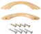 sourcing map 2 Stück Holzgriffe 192mm/3.78 Zoll 127 x 25mm Lochabstand für Küchenmöbel Schublade Kleiderschrank Schrank