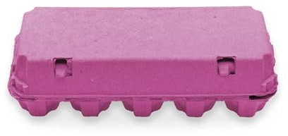 Eivolution EcoPack 10er Eierschachtel für Hühnereier in den Größen S, M & L - Biologisch Abbaubar - Platzsparend stapelbare Eierkartons - Pink - 20 Stück