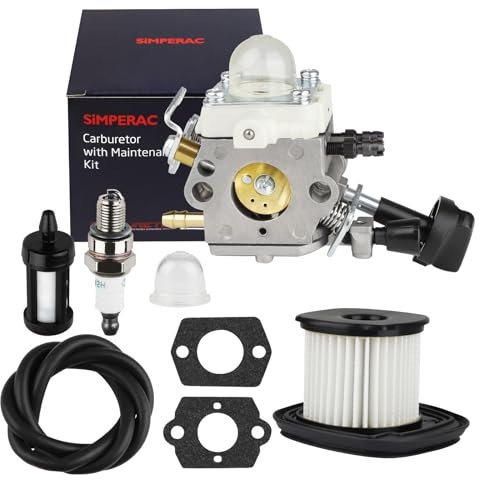 SIMPERAC BG86 Carburetor for Stihl BG86C Blower SH86 Carburetor replace for Zama C1M-S261B, 4241 120 0616 with HD2 Air Filter BG86 Blower Parts