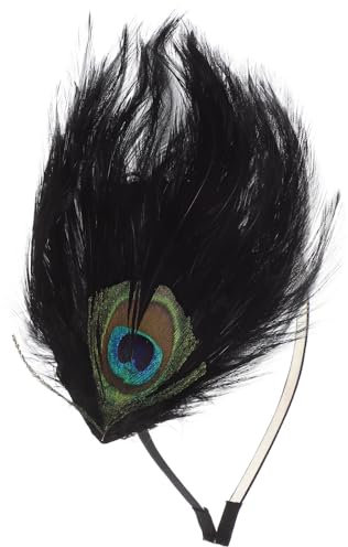 FRCOLOR Pfauenfeder-stirnband Roaring 20s Accessoires Für Frauen Fascinator-hüte Für Frauen Pfau-kopfschmuck Für Kopfbedeckung Pfau Kopfschmuck Haarschmuck Abschlussball Partybedarf
