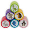 TimeTEX - Set Dauer-Stempel Tiere, 6 teilig - ca. 25 mm ø, 4 cm hoch - Stempelfarbe rot - 62022