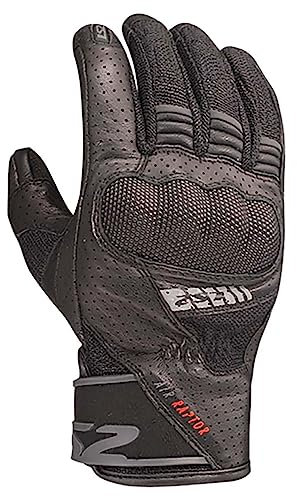 LS2 Handschoenen Air Raptor zwart maat S | geeignet für den Frühling;Sommer | hochwertigen Leder/Air mesh | Abriebfestigkeit | Reißfestigkeit | Aufprallschutz | Ergonomisch |