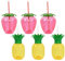 UKETO Trinkbecher t el, Erdr-Strohecher, 3/6 Stü, hawaiianischer Sommerpartybecher, 500 ml, Ananas-/Erdrform, trsche Sommerbecher, kreative burtstagsparty-koion