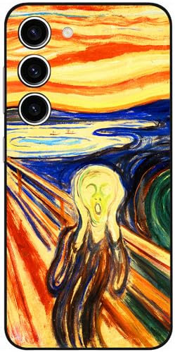 Berkin Arts Kompatibel mit Samsung Galaxy S23 5G Hülle Silikon Handyhülle Shock Art Abstrakte Malerei (Edvard Munch-Der Schrei)