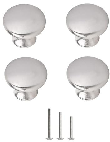 ShipeeKin 4X Satin Nickel Cabinet Knobs Door Knob for Kitchen Bathroom Modern Dresser Drawer Pull Knobs 30mm Furniture Hardware