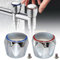 2-teiliges Wasserhahn-Abdeckungs-Set für heiße und kalte Wasserhähne, verchromt, Standard-Wasserhahn, rot und blau, für undichte Wasserhähne, Küche, Badezimmer, Ersatzlochabdeckung