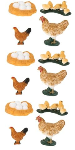 Toyvian 3 Sätze Heuschrecken-wachstums Zyklus Puzzle-Spielzeug Lebenszykluszahlen Von Hühnern Geschenk Spielzeuge Lebenszyklus Dekor Wachstumszyklusfiguren Kind Ei Kuchen Plastik