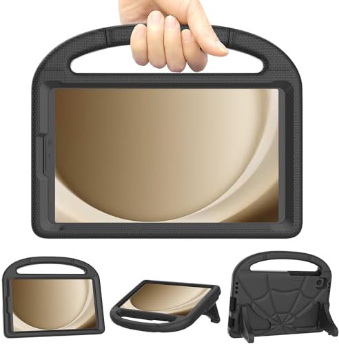 Kids Case for Samsung Galaxy Tab A9 8.7 inch 2023, Mansiruyi Shockproof Samsung A9 Tablet Case with Handle Stand for Tab A9 8.7 2023(SM-X110/X115/X117) & Tab A7 Lite 8.7 2021(SM-T220/T225)-Black
