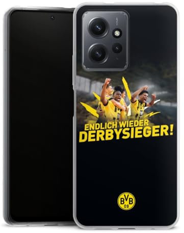 DeinDesign Silikon Hülle kompatibel mit Xiaomi Redmi Note 12 4G Case transparent Handyhülle BVB Fußball Borussia Dortmund