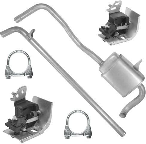 Polmo Schalldämpferset Auspuffanlage Auspuff für Renault Megane 3 III 2008-2015 1.5 dCi 1.6 dCi 1.9 dCi
