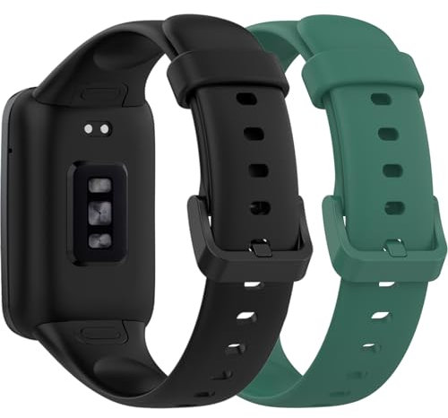 Pheant Sportarmband Kompatibel mit Xiaomi Smart Band 7 Pro Armband Silikon Ersatzarmband für Damen Herren, Schwarz Dunkelgrün