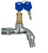 ZYNCUE Robinet de jardin extérieur avec serrure à clé, antivol, filetage 1,27 cm, robinet d'évier en alliage verrouillable (2)