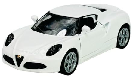 Welly Alfa Romeo 4C Coupe Weiss Ab 2014 1/34-1/39 Metall Modell Auto Die Cast Neu im Kasten