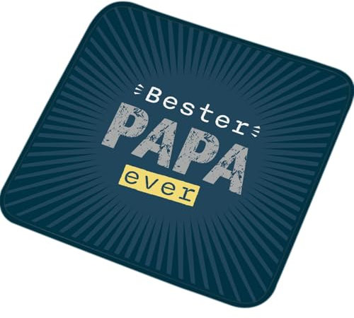 GRUSS & CO Zauberhandtuch Motiv Bester Papa Ever | Gästehandtuch, in Form gepresst, Baumwolle, 30 cm x 30 cm | Geschenk für Papa, Vatertag, Geburtstag | 73890