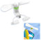 Rakiuty Mini Ventilador USB,Mini Ventilador Portátil 3 en 1,Ventiladores DeVentilador De Refrigeración Portátil, Ventilador Teléfono Móvil (Blanco)