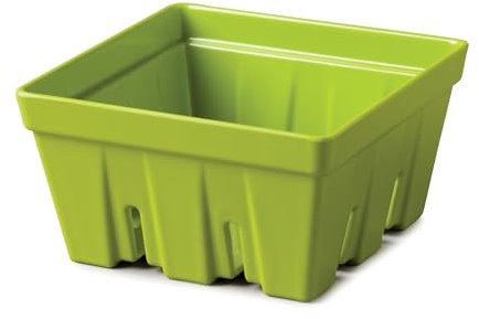 Zeal Fridge Storage Box for Fruits and Berries, Melamine Kitchen Storage Container – Wash and Serve Berry Colander Box, 12cm (Lime)