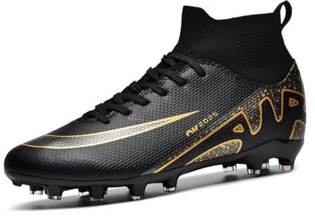 Mens Football Shoes High Top Spikes Youth Outdoor Training Football Shoes Professional Athletic Sports Shoes Turf Trainers