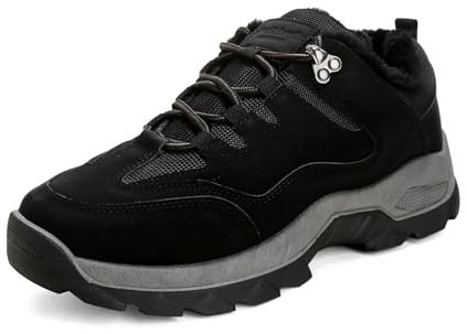 Stivali da Neve Uomo Doposci Imbottiti e Caldi, Stivali Antiscivolo, Comodi Stivaletti a Gambo Corto per l'Outdoor, Scarpe da Trekking e Invernali