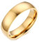 Grewod Verlobungsring Schlicht, 6MM Edelstahl Herren Ring Gold Ring Poliert Trauringe Ringe Größe 72 (22.9)