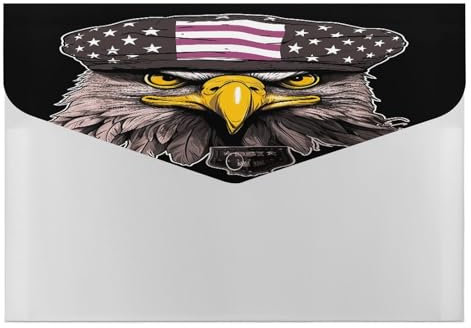 Kunststoff-Aktenordner mit Schnappverschluss, Cool Eagle transparente Ordner, Dokumententaschen, Aktenordner, erweiterbarer Aktenordner, Dokumentenaufbewahrung