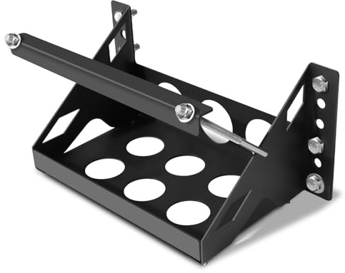 Support de plateau de montage de batterie en métal robuste – Boîtier de batterie universel en acier boulonné pour voitures, camions, bateaux, camping-cars et remorques (convient jusqu'à 27 x 18 x 19