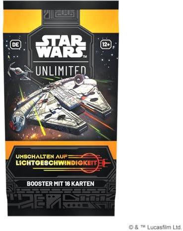 Star Wars Unlimited - Umschalten auf Lichtgeschwindigkeit - Booster Pack - Deutsch - mit LMS Trading Grußkarte