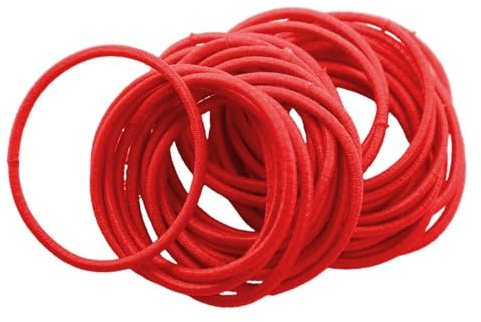 100 Stücke Rotes Gummiband, Pferdeschwanz Fixierter Haarring, Einfaches Und Feines Gummiband Für Mädchen, Elastischer Haarring, Bequemer Haarring, Bindungszubehör Für Frisuren.